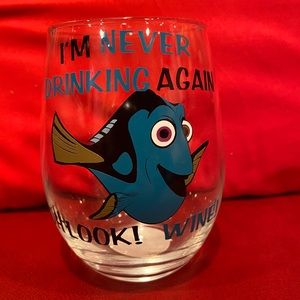 Disney wine glass